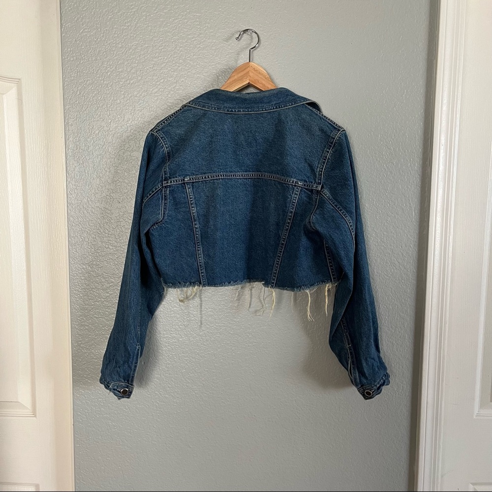 Cropped Denim Jacket Size M - Picture 3 of 4
